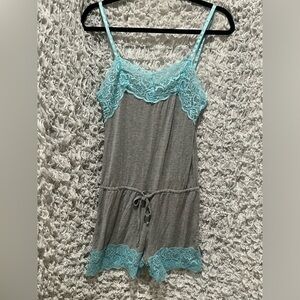 Macbeth Collection ONCE UPON A DREAM, GRAY ROMPER WOMEN SIZE M